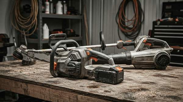 Editorial illustration for Buy Your Most-Used Tool First: How to Choose the Right Battery-Powered Outdoor Tool Platform