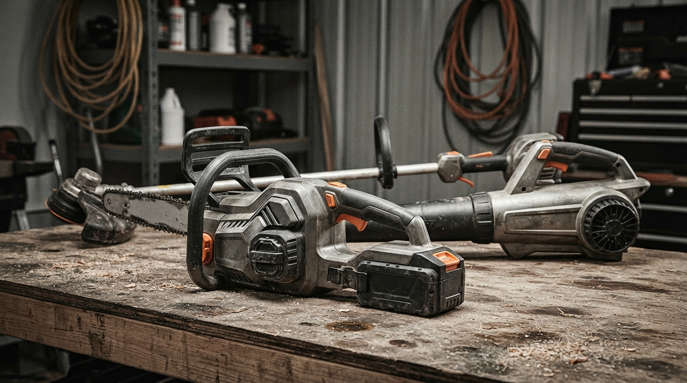 Editorial illustration for Buy Your Most-Used Tool First: How to Choose the Right Battery-Powered Outdoor Tool Platform