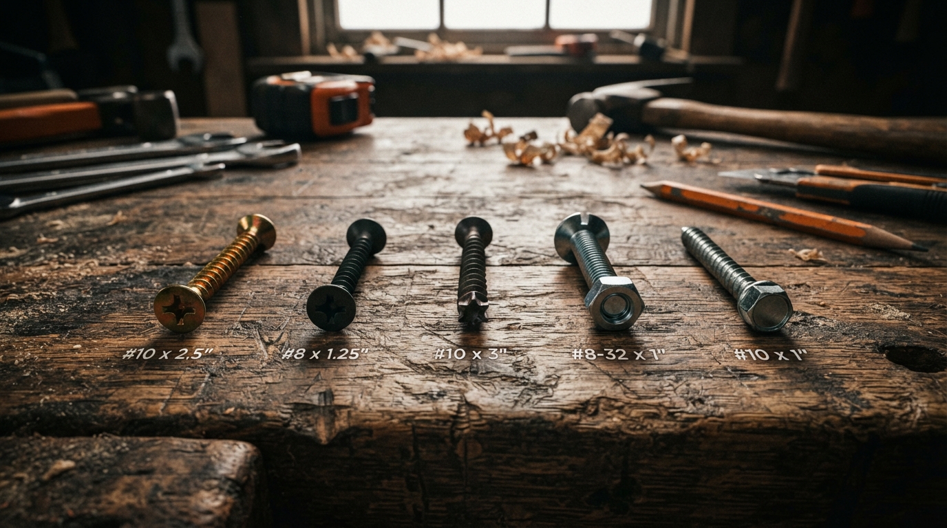 Editorial illustration for Choosing the Right Screw: A Guide to 5 Common Types for Your DIY Project