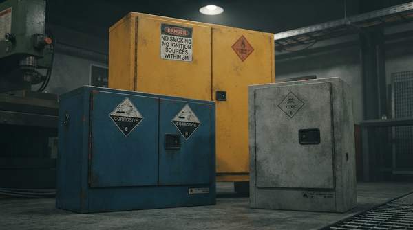 Editorial illustration for Storing Hazardous Workshop Chemicals: The Quantity Limits and Segregation Rules That Prevent Accidents